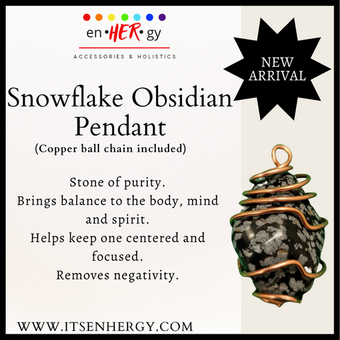 Snowflake Obsidian Pendant